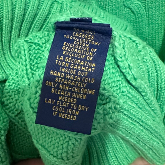 Polo by Ralph Lauren Vibrant Green Crewneck Sweater - Picture 4 of 5